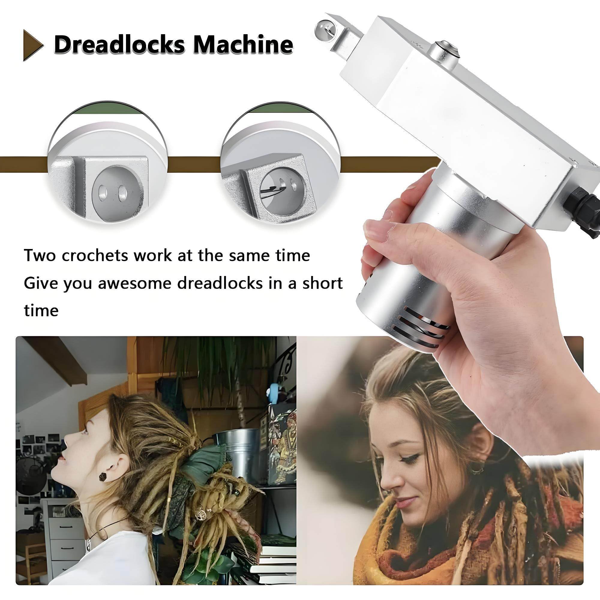 Dread Locking Tool Machine,Astanowa maszyna do szydełkowania,Maquina De Dreadloc,Automatic Bing,6 głowice zastępcze