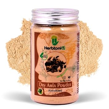 Herbtoniq 100% Natural Dry Amla Powder (Gooseberry) 125g For Hair Pack And Face Pack (125 g)