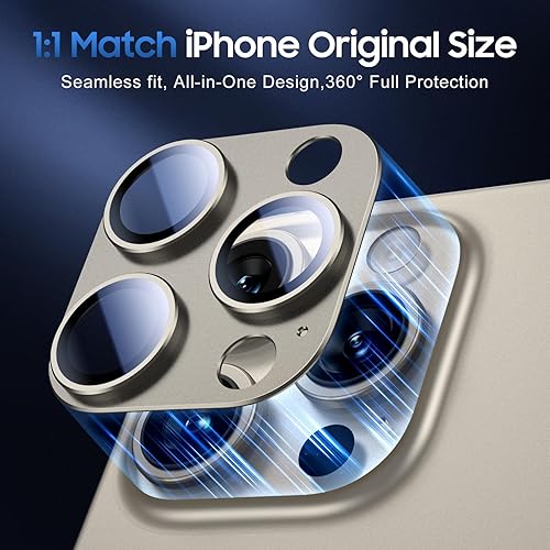 Miniatura 89 de UniqueMe [Paquete de 3 protectores de lente de cámara compatibles con iPhone 14 Pro Max/iPhone 14 Pro, vidrio templado, [compatible con fundas]