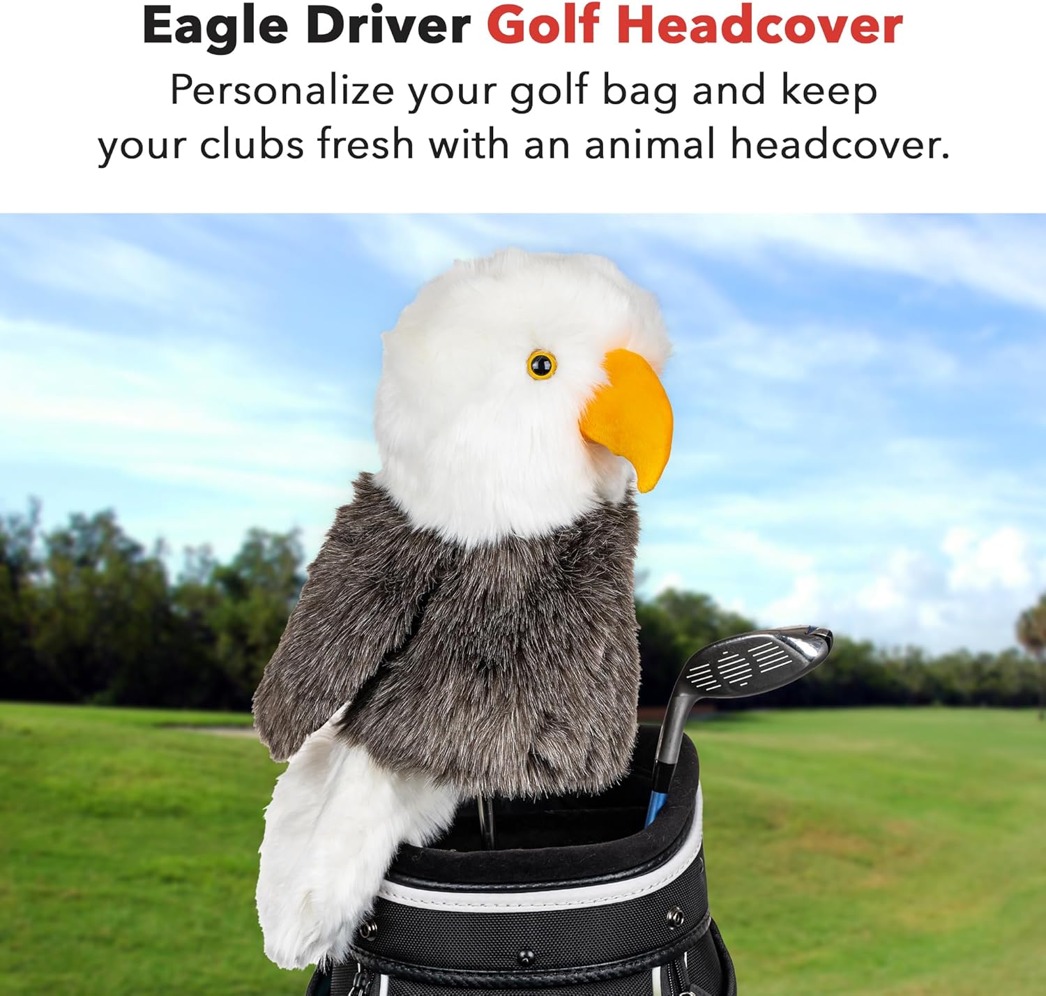 Daphne's Headcovers Eagle Driver Headcover | Premium Driver Headcovers | Funny Golf Club Covers | Stylish Protection for Your Clubs | Men's Golf Gear | Driver Headcover for Men and Women
