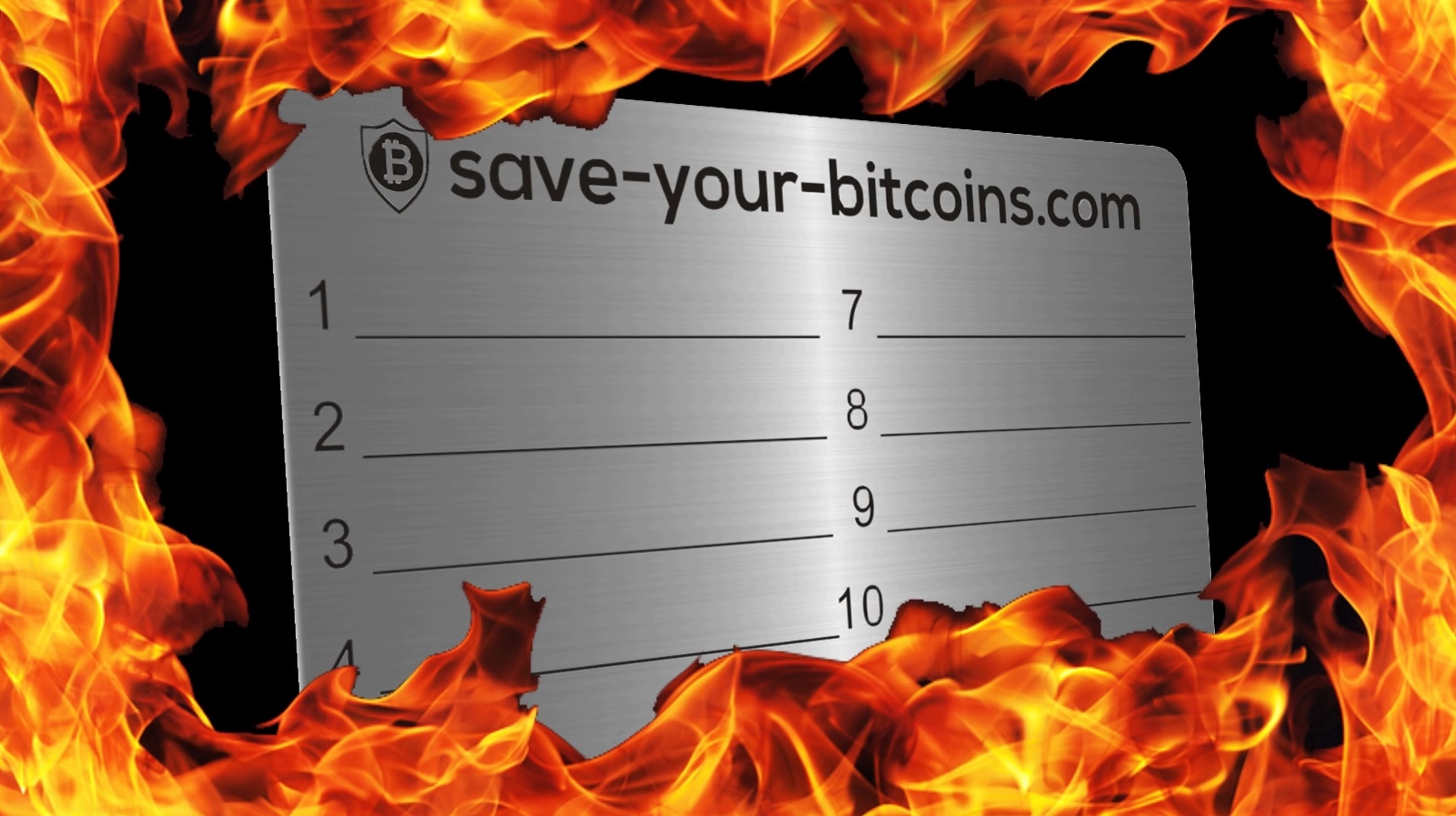 Private Key Recovery Metal Plate Stainless Steel with Holder, 1 Piece:  Amazon.de: Home & Kitchen