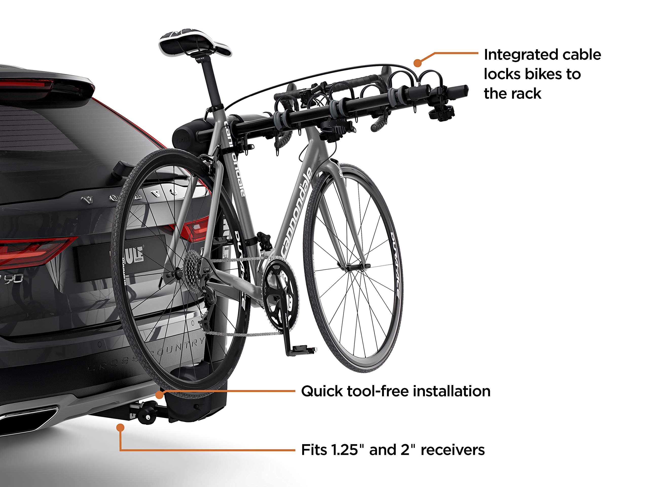 Thule Apex XT 4 Bike Hitch Rack, BLACK 