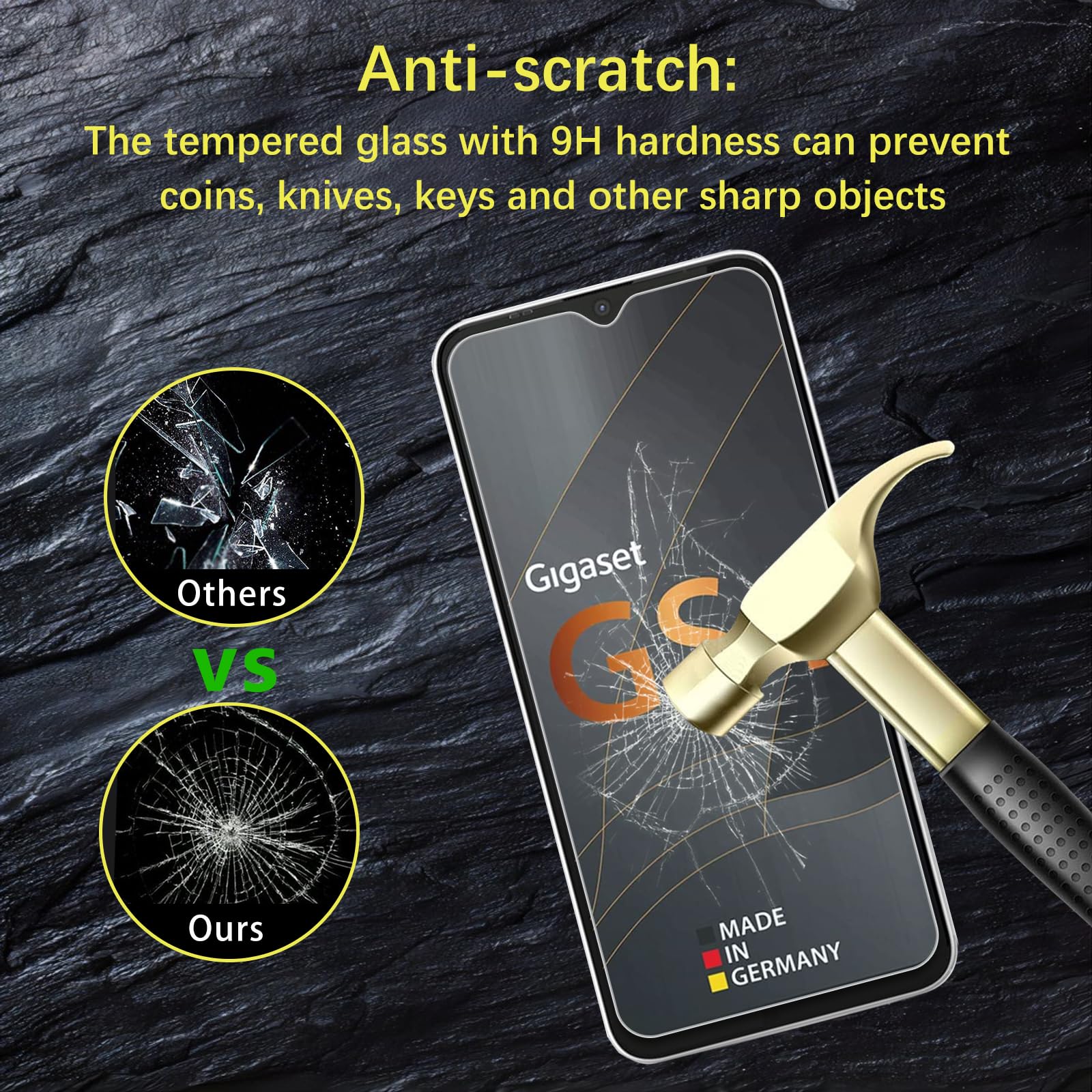 K-S-Trade Vetro Temperato Per Gigaset GS100 – Ultra-Clear, Protezione Schermo 16:9, Facile Installazione