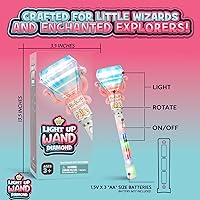 Vista 2 de IPIDIPI TOYS Varita giratoria de diamante iluminada, juguete giratorio de princesa mágica, recuerdos de fiesta, juego de regalo, sorpresas