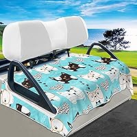 Vista 19 de YOKYHOM Fundas de asiento de carrito de golf, manta de toalla de asiento de carrito de golf de estilo clásico que mantiene el asiento cómodo