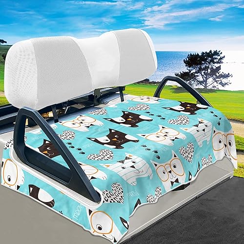 Miniatura 19 de YOKYHOM Fundas de asiento de carrito de golf, manta de toalla de asiento de carrito de golf de estilo clásico que mantiene el asiento cómodo