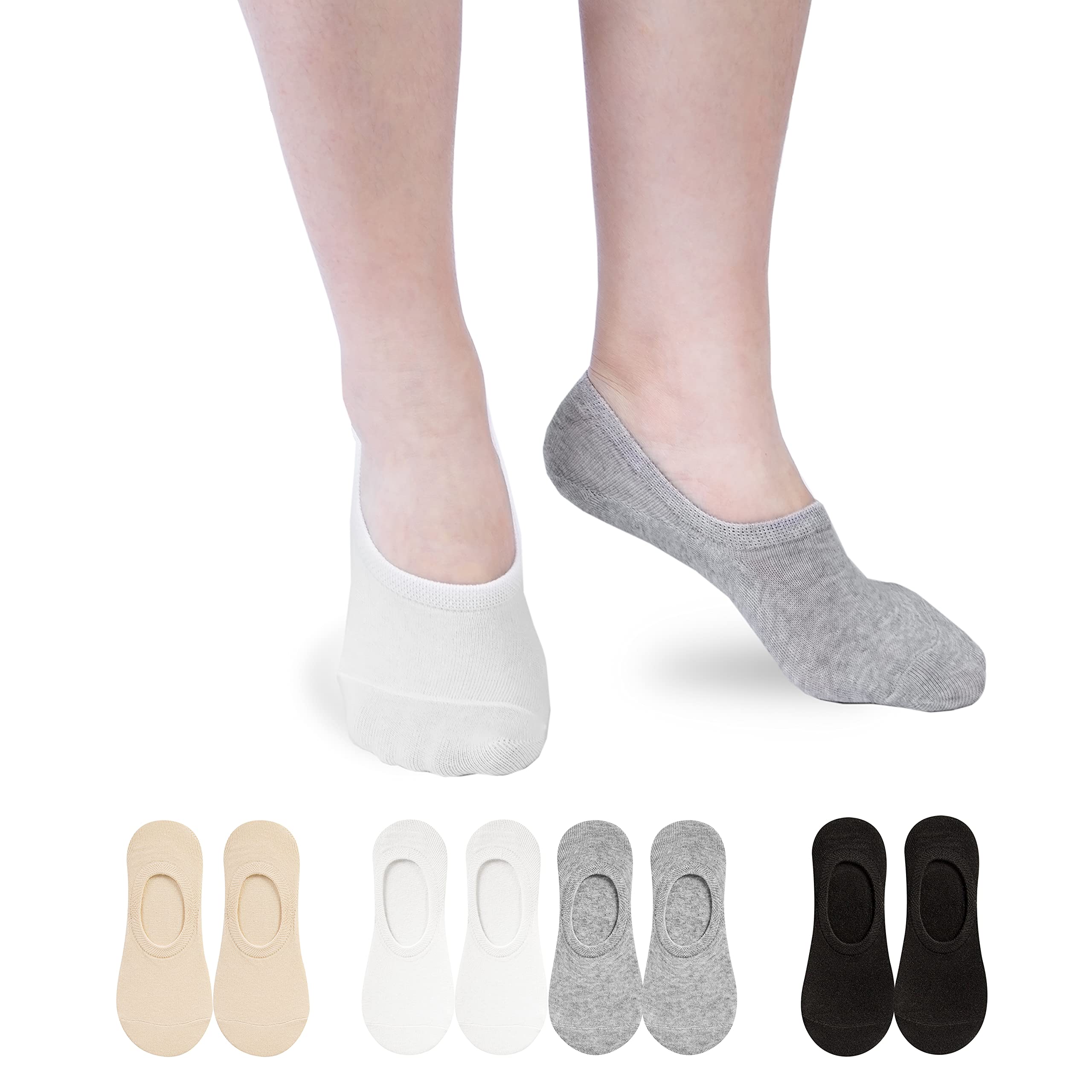 No Show Socks for Women Invisible Socks ​Trainer Socks Ladies Cotton Low  Cut Non-slip and Breathable
