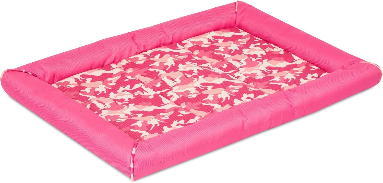Precision Pet Pink Dog Camo Print 5000 Durable Crate Mat, For 42-Inch Crates