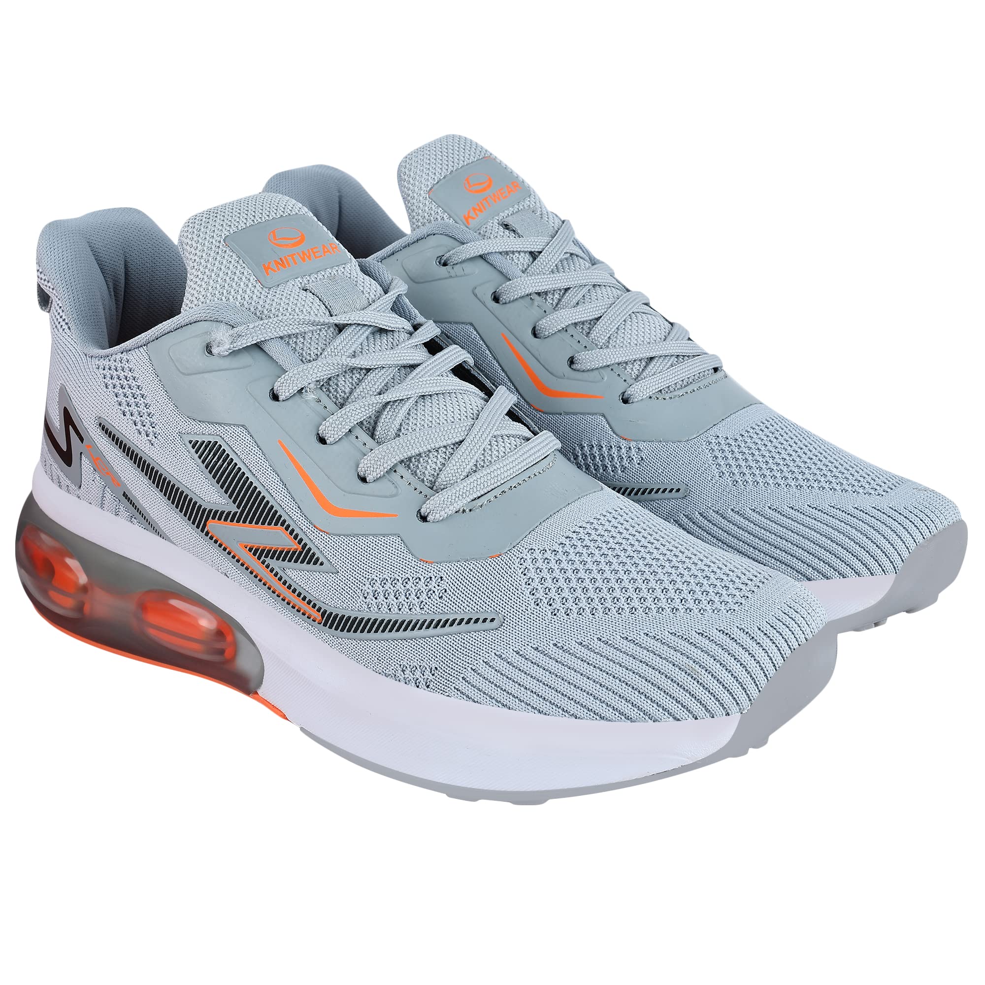 LANCER PLATINUM-32LGR-ORG Mens Light Grey/Orange Blue Sports & Outdoor Running Shoes (B0BW6279C9) Amazon Price History, Amazon Price Tracker