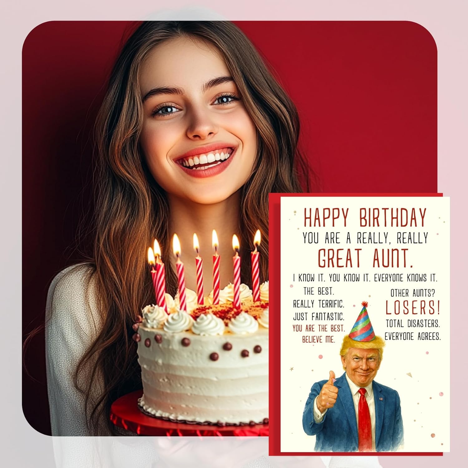 Birthday Card for Aunt, Humor Aunt Greeting Cards on Christmas, Birthday, Mothers Day, Heartfelt Message for Women from Niece Nephew, Decorations for Woman, Premium Quality - Image 7