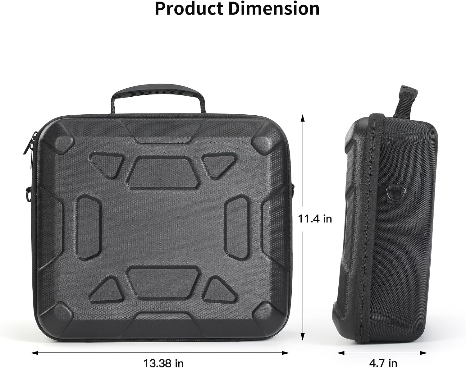 Hard Travel Case Compatible with Starlink Mini, EVA Protective Bag with Carrying Shoulder Strap for Mini Star link, Kickstand, Pipe Adapter, Cables, Power Adapter(Black)