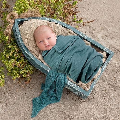 Miniatura 3 de Mantas de muselina de algodón para recién nacido, de 47 x 47 pulgadas, transpirables, coloridas, suaves, regalo esencial de registro de bebé, regalo