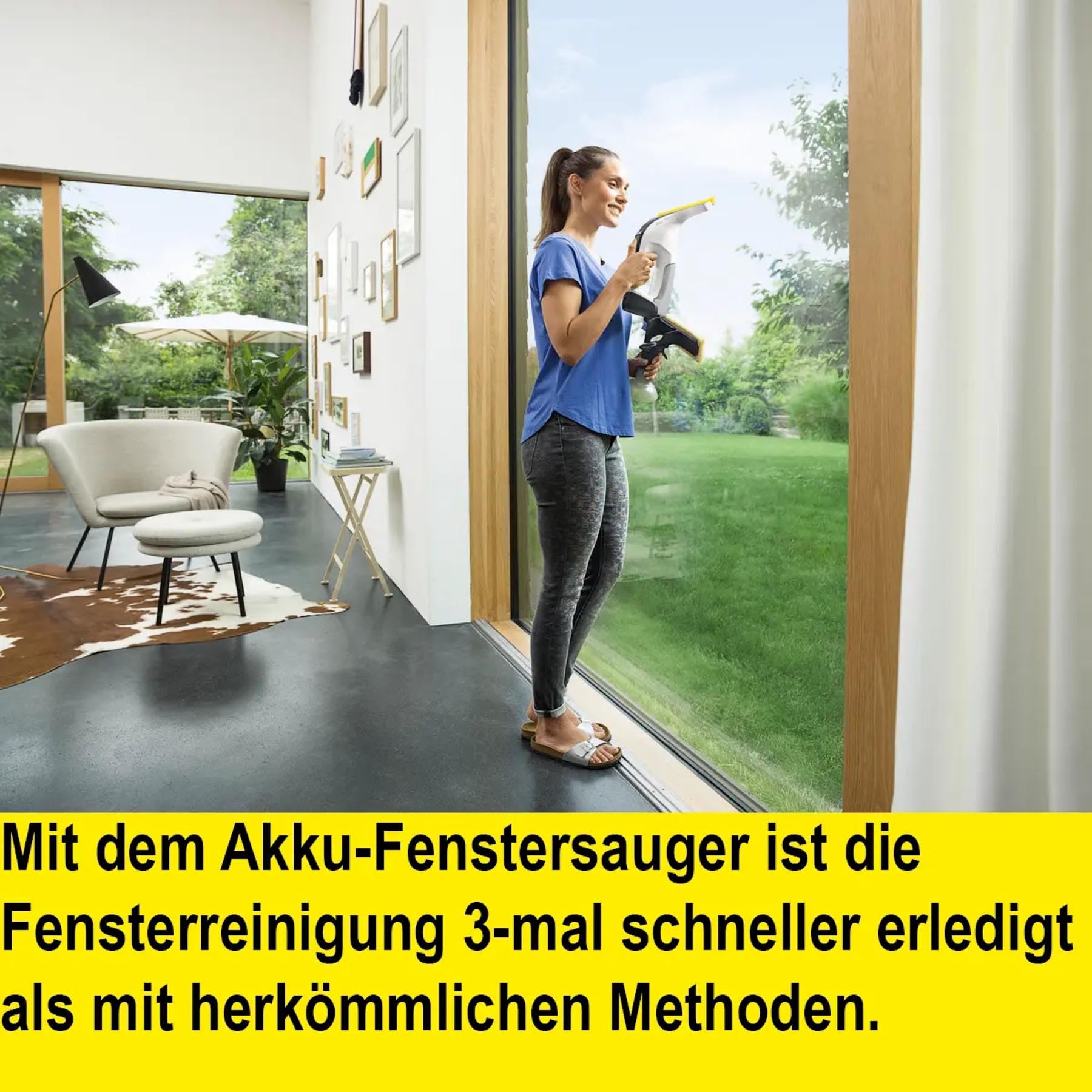 Kärcher Akku-Fenstersauger WV 7 Signature Line 1,5m 100 min 2 Absaugdüsen