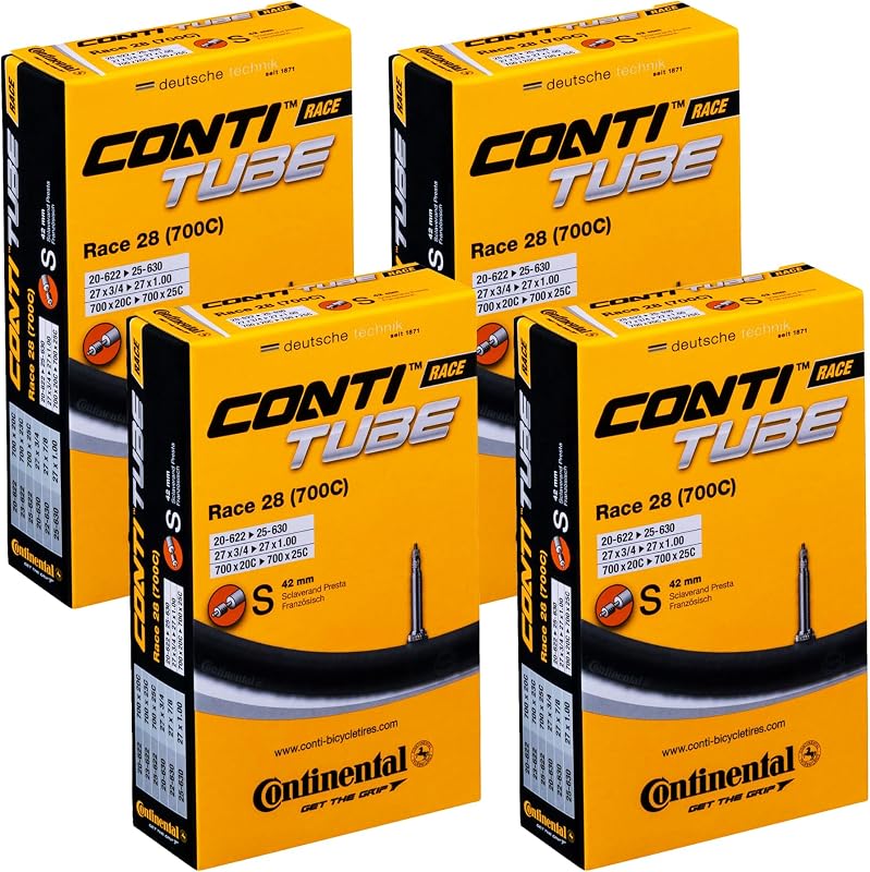 Cámaras de aire Continental Race 28" 700 x 20-25c - Cámara de bicicleta de carretera con válvula Presta de 42 mm