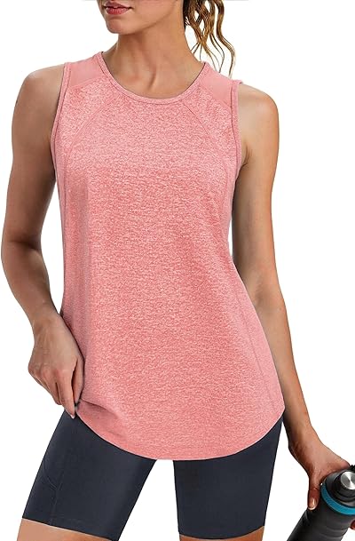 Canotta Sportiva Donna Magliette Sportivo Traspirante Canotte Palestra con Inserti in Rete Maglia Tecnica Leggero per Yoga Corsa Danza Tennis Fitness S-3XL