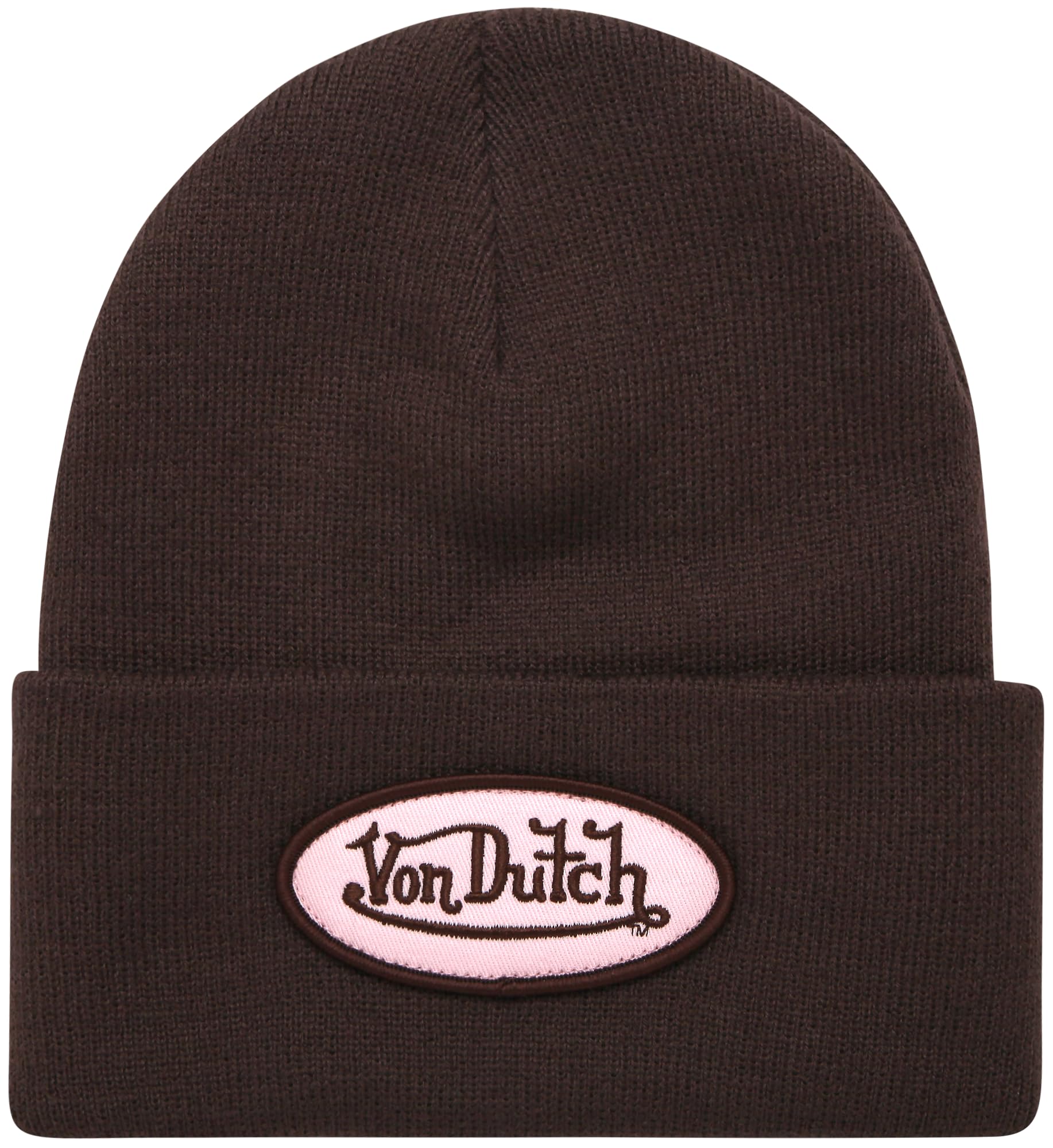 Womens Beanie Hat - Soft Cuffed Knitted Skull Cap Graphic Winter Beanie for Women with Embroidered Logo