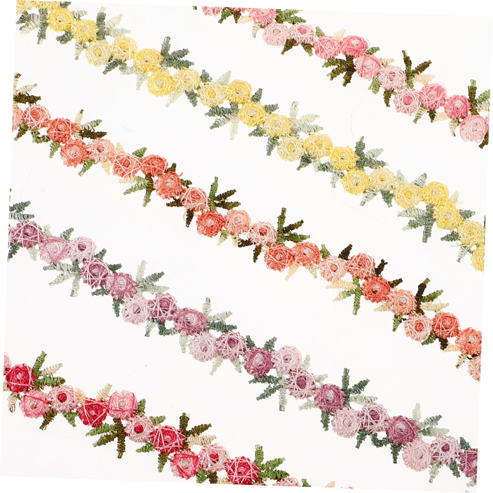NUOBESTY 20rollos Cinta De Encaje Floral Decorativa Para Manualidades y Tocados Para Adornos De Ropa y Decoración Burdeos