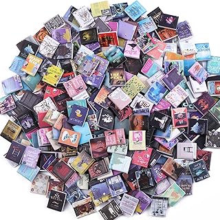 DIYDEC 300pcs Mini Books Miniatures Dollhouse Books for Anxiety Bookshelf Tiny Plastic Books for Dollhouse Decor Accessories DIY Crafting Library Bookshelf Fillers