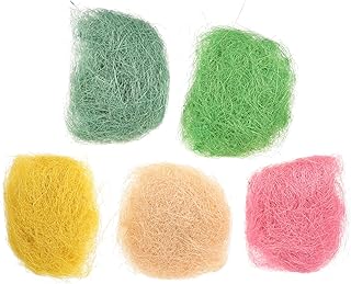 Happyyami Artificial Bird Nest 5PCS Easter Straw artificiales para Fiber Filling Stuffing Birds nest Lining Material Hand-Made Easter Decors DIY Micro Landscape Decors Photo