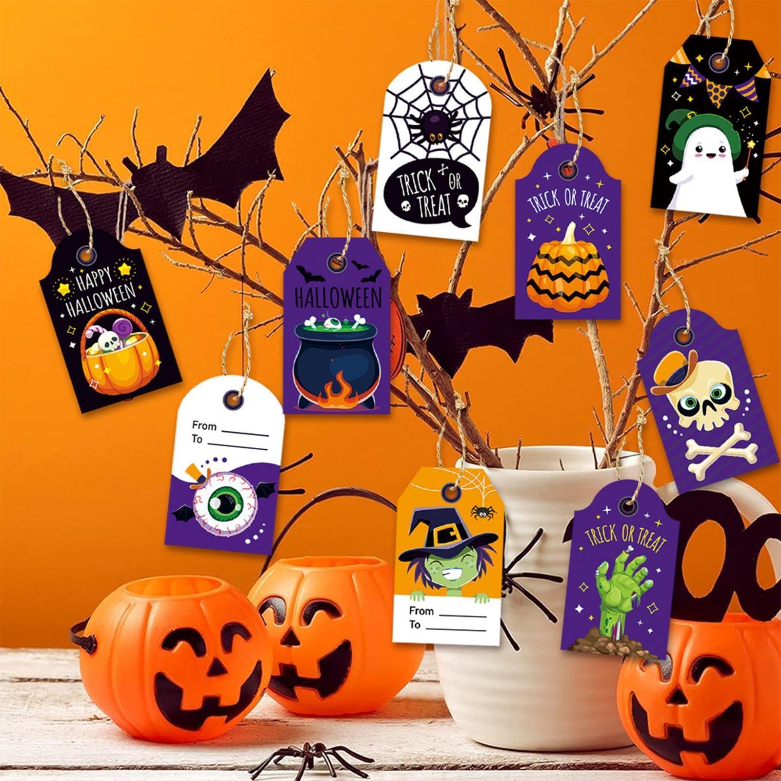 Amazon.co.jp: ハロウィンペーパーサイン - ハロウィン名札ラベル
