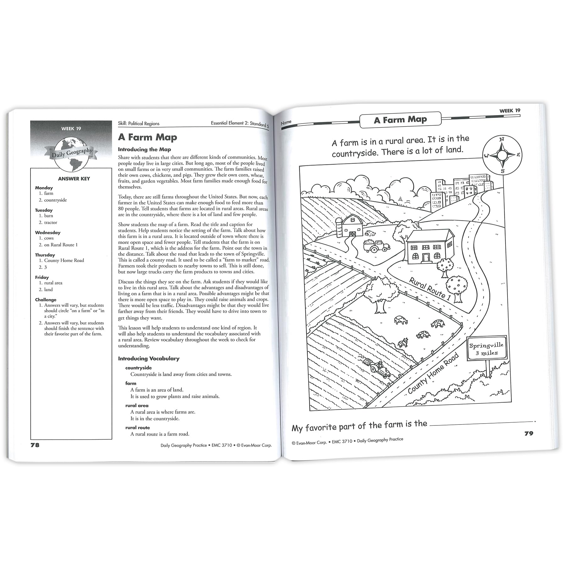 Evan-Moor EMC3710-A1 Daily Geography Practice Book, Grade 1 - Image 2