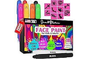 Jim & Gloria Premium Face Paint & Stencils Kit