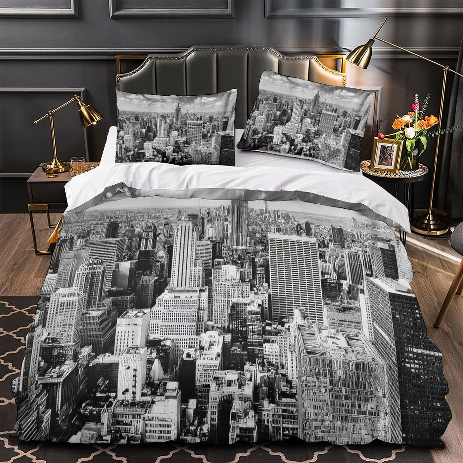 Housse de couette New York hypoallergique avec fermeture éclair