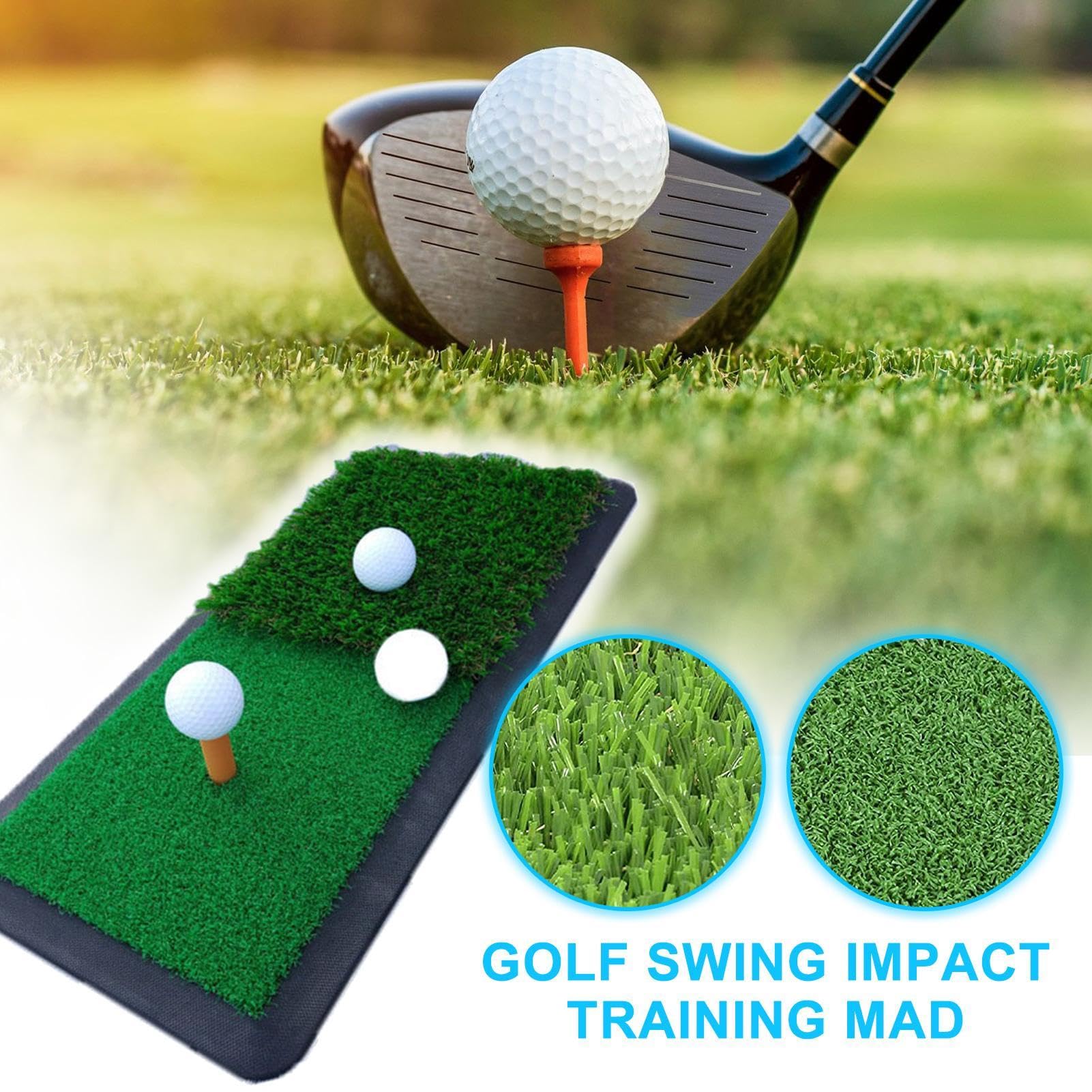Alfombra de Entrenamiento de Golf para, alfombras de Golf | 7.87x19.29 Pulgadas Mat de práctica de astillado,Entrenamiento Swing & Chipping colocando Almohadilla de Entrenamiento de césped Artificial