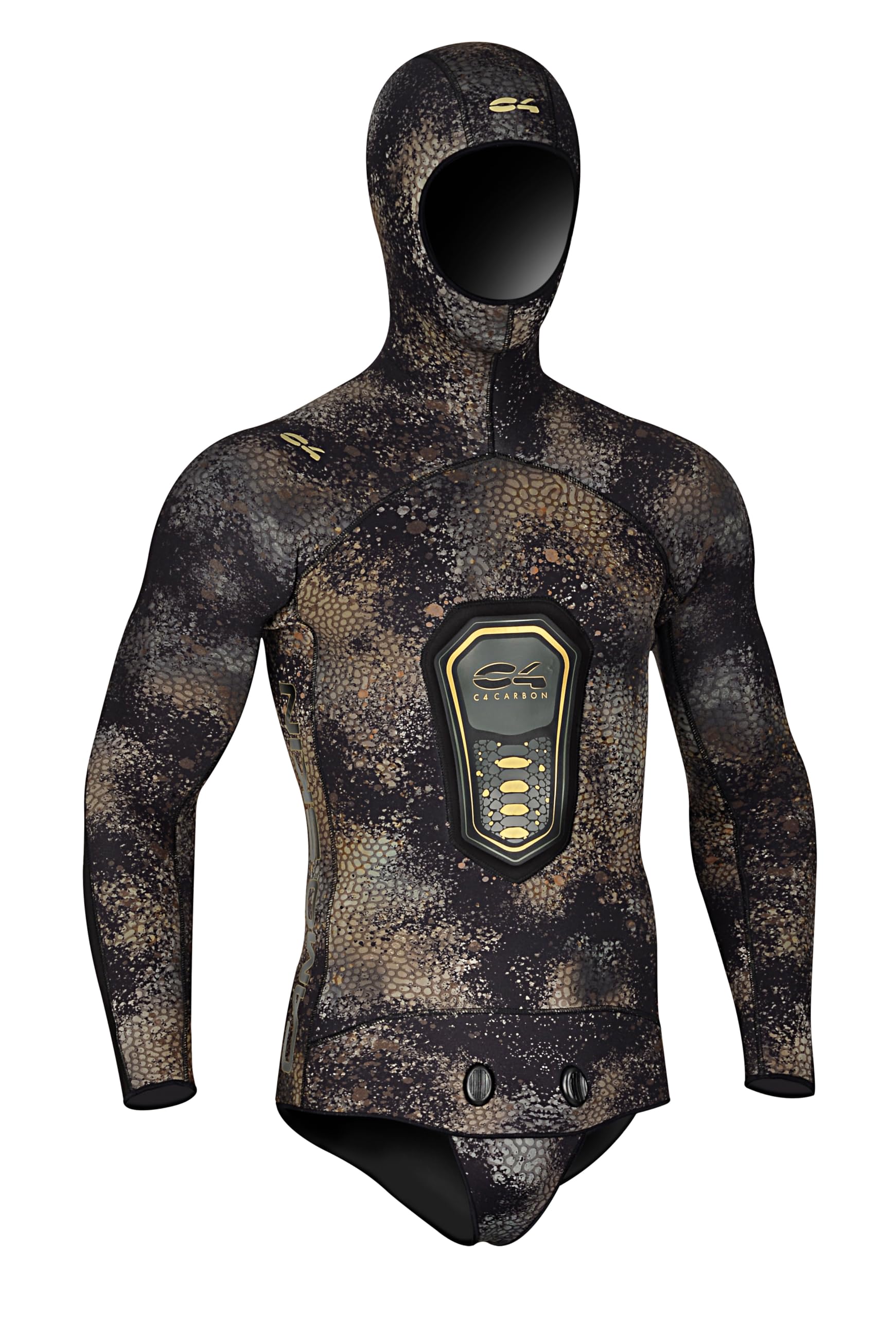C4 Muta CAMO SKIN - Muta Subacquea Due Pezzi per Pesca Subacquea – Neoprene certificato senza Ftalati e Latex - Giacca e Pantaloni venduti separatamente
