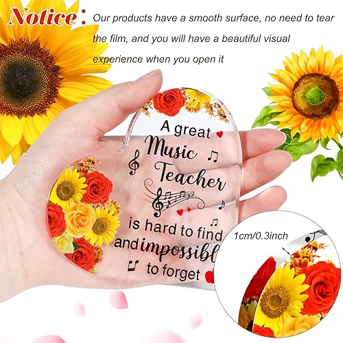 Miniatura 8 de Roowest Regalos de agradecimiento para profesores de música acrílica, recuerdo, pisapapeles, en forma de corazón, regalos de agradecimiento para