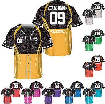 Personalized Volleyball Baseball Jersey, Sport Volleyball 3D Jersey for Men & Women, Gifts for Volleyball Player