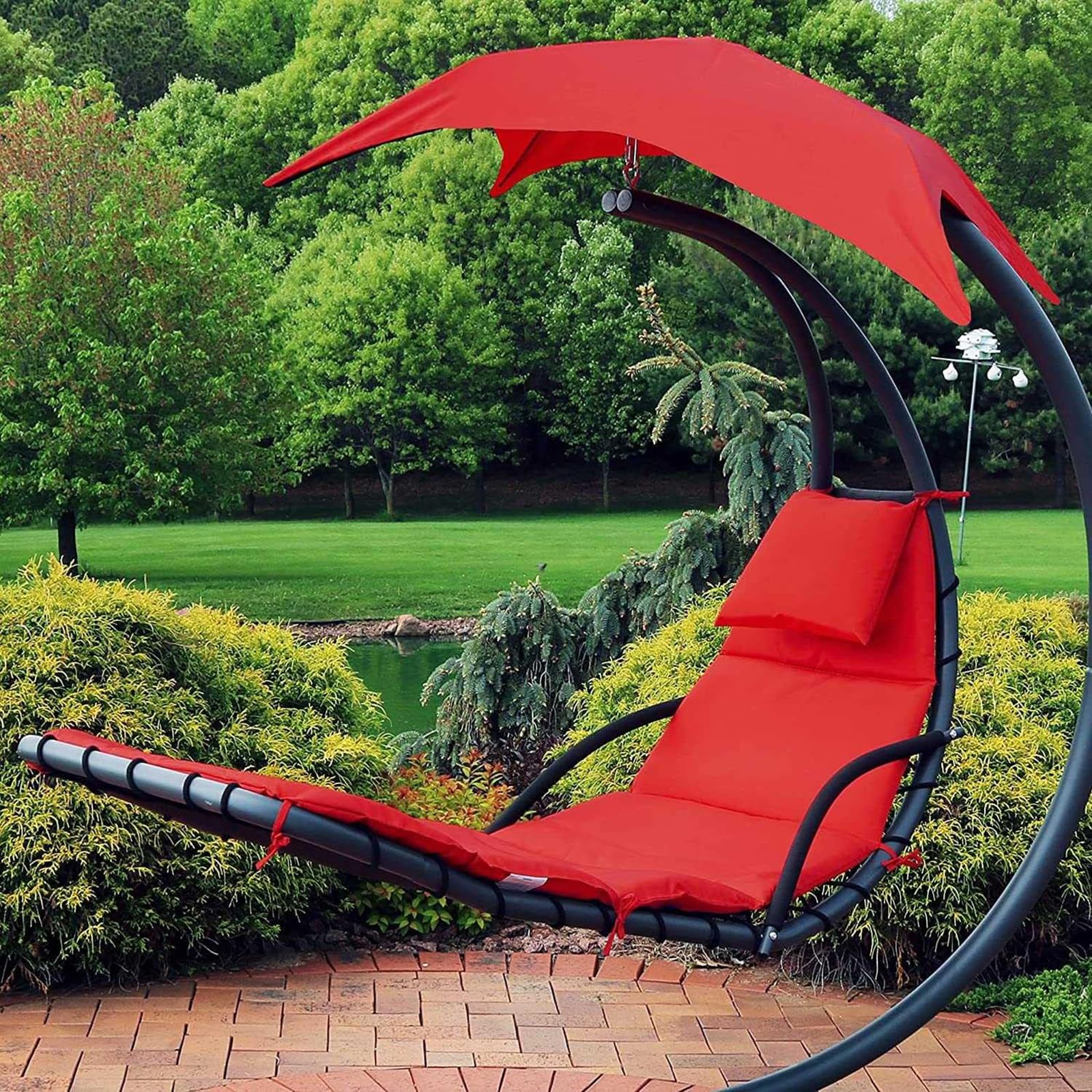 Generic Ensemble coussin et parapluie de rechange en coton pour hamac – Améliorez votre chaise hamac suspendue avec des accessoires résistants pour un confort et un style ultimes