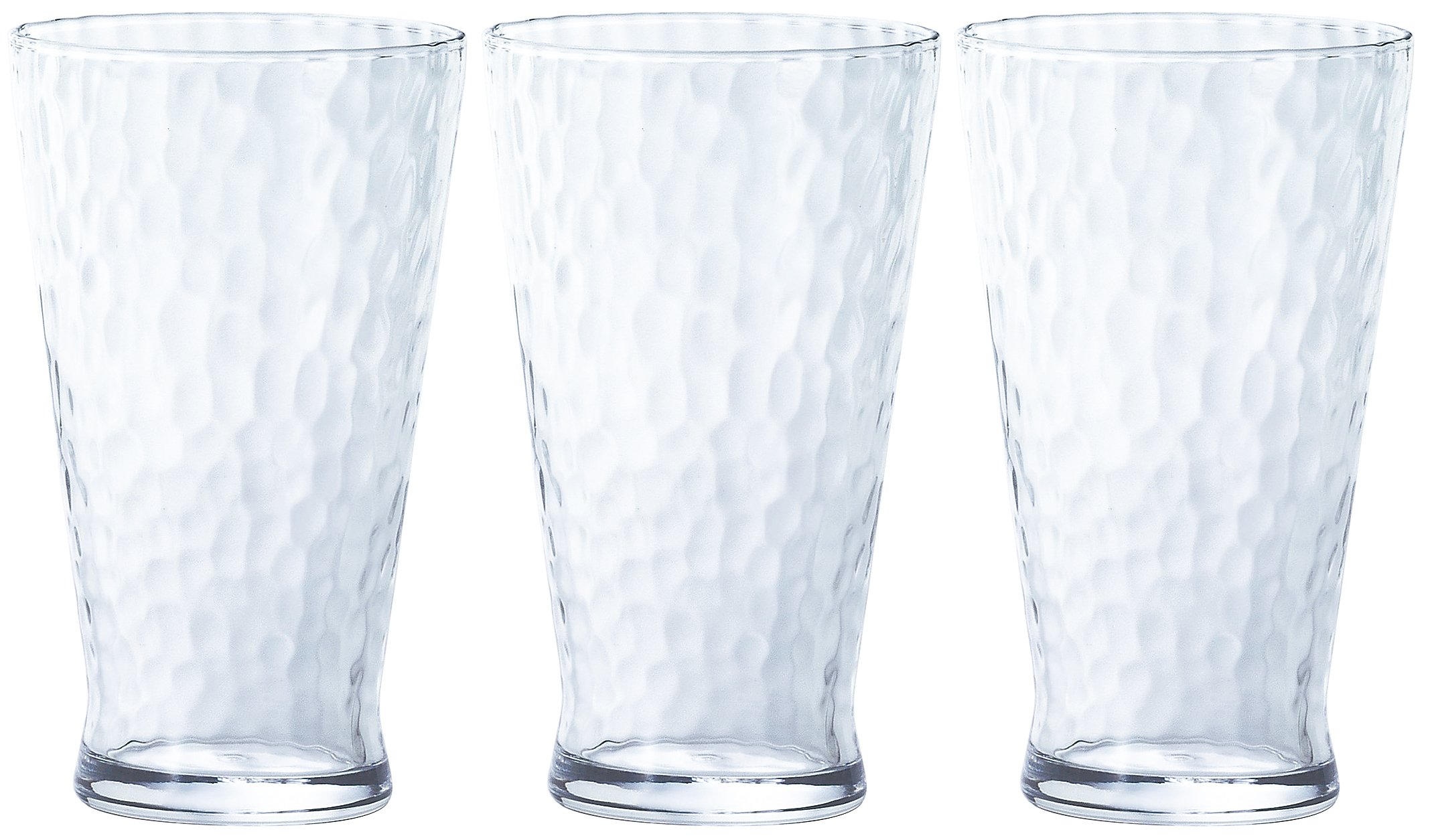 Aderia B-6564 Glass, Cup, Tumbler, Dunk, Big Tumbler, 13.0 fl oz (385 ml), Set of 3, Hammered Pattern, Dishwasher Safe, Made in Japan : Home & Kitchen