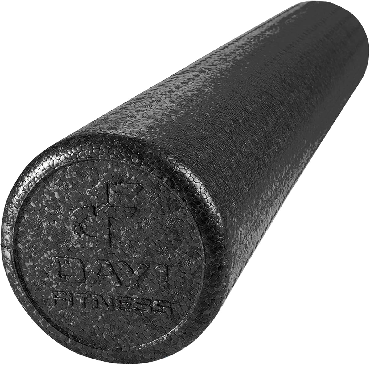 High Density Muscle Foam Rollers by Day 1 Fitness - Sports Massage Rollers for Stretching, Physical Therapy, Deep Tissue, Myofascial Release - Ideal for Exercise and Pain Relief - Solid Black, 36"