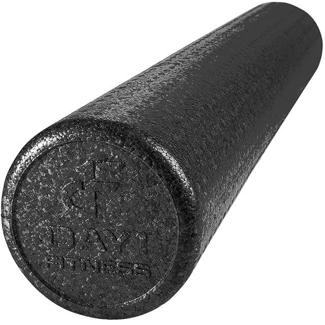 Day 1 Fitness High Density Foam Roller Deep Tissue Muscle Massage Myofascial Release for Recovery Physical Therapy Exercise