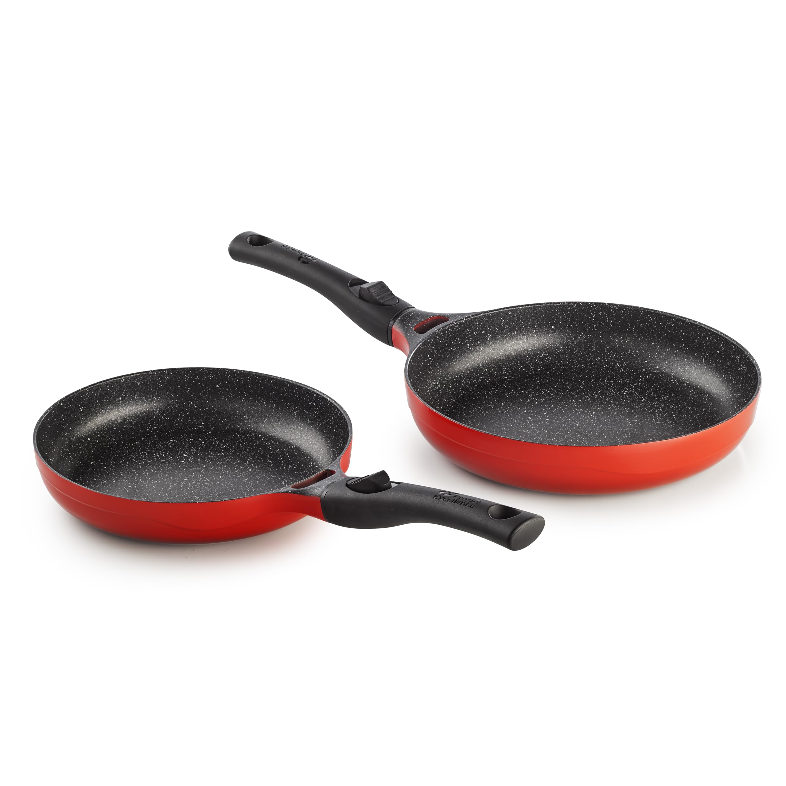 Pradel Excellence Magma, lot de 2 poêles, fonte d'aluminium, anti-adhésif