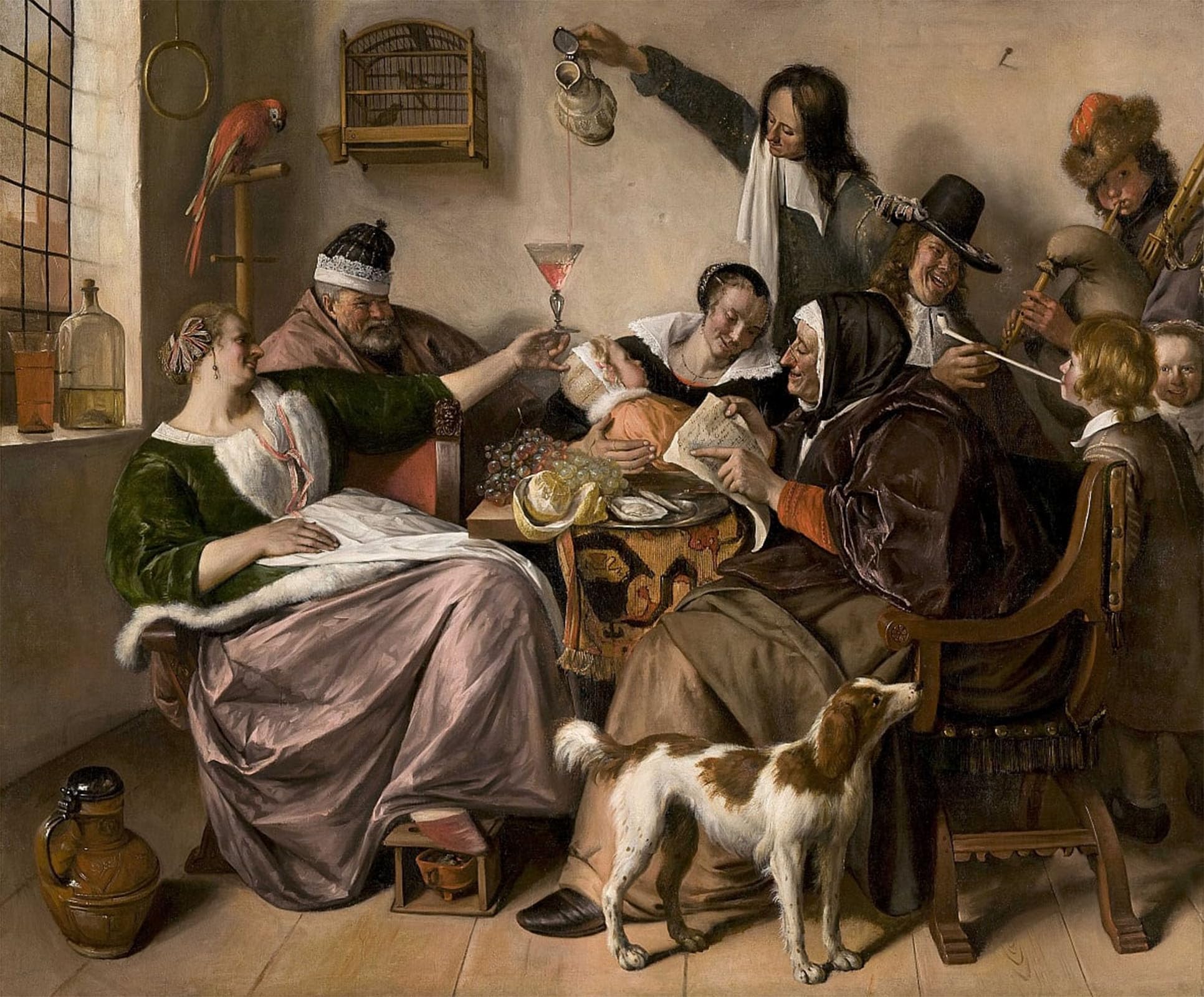 SERENDIPITP Vintage Wall Art Canvas Nordic Poster Canvas Print Picture the Way You Hear It Is the Way You Sing It by Jan Havickszoon Steen Wall Art Poster for Home Decor 60x90cm