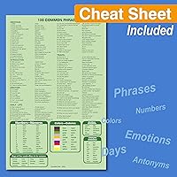 Vista 2 de 100 frases bilingües en español e inglés con prounciación en inglés, tarjetas didácticas y tabla de frases recurso de aprendizaje para estudiantes