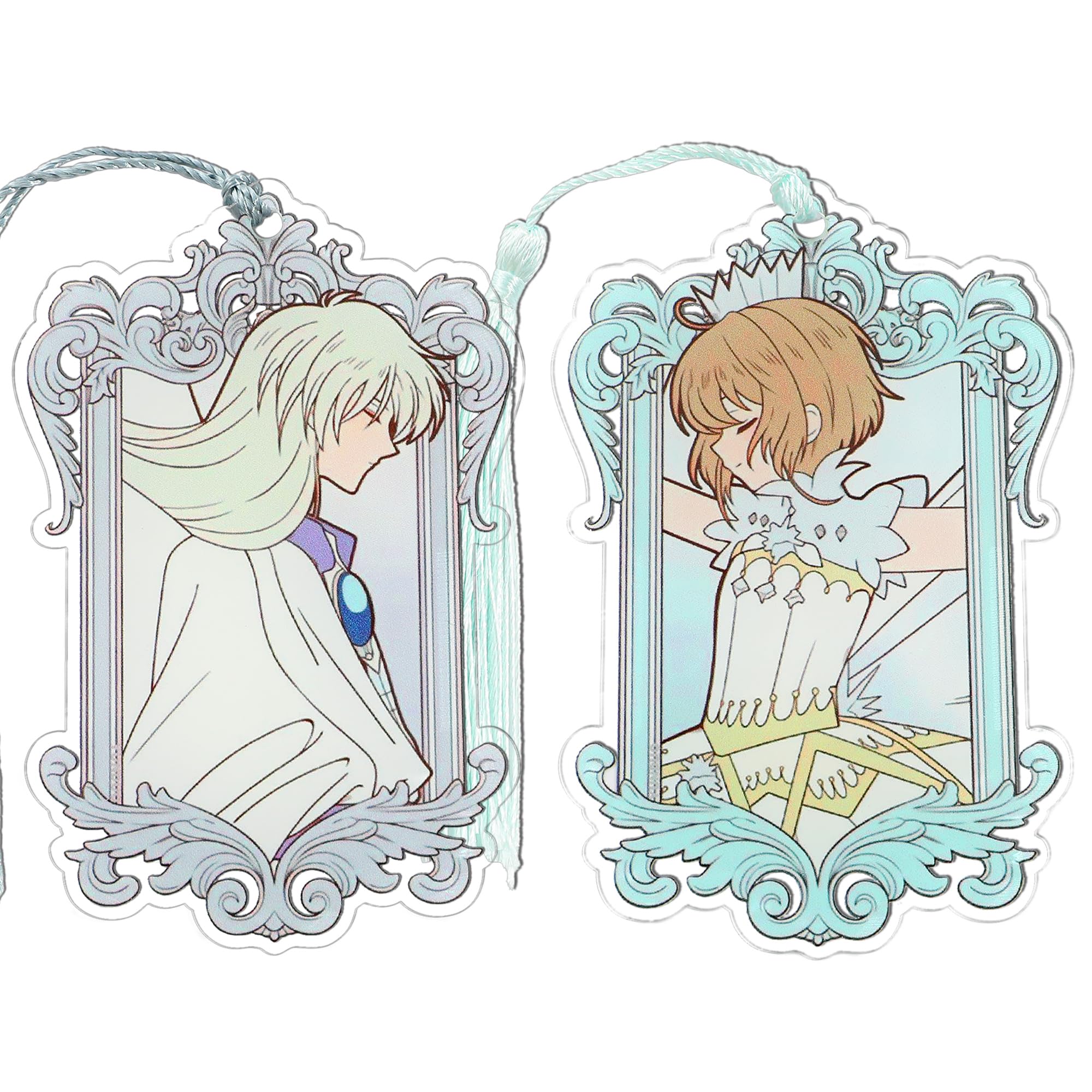 Anime Magic Cards Captor Sakura Bookmarks Set - Sweet Cartoon Cute Book Marks for Reading Women Men Anime Fans, Book Accessories Collection Decor Hangings Gifts (Acrylic Style 4)