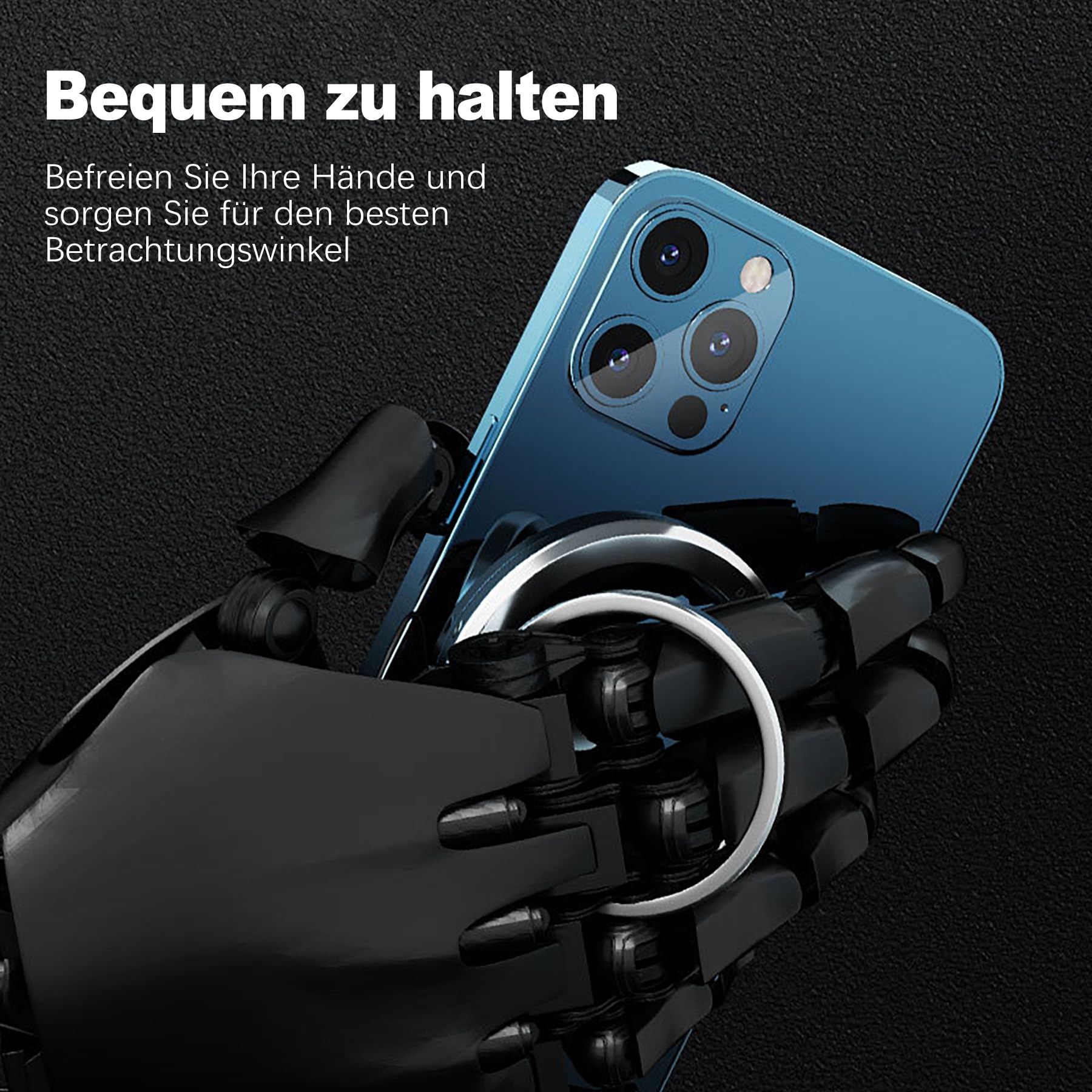 3 Pièces Anneau Telephone Portable,Ring Holder Ultra Ince Rotation à 360°, Avec 3 Pièces En