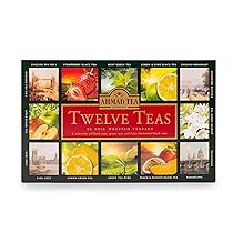 Ahmad Tea Twelve Selection – Tè Nero e Verde Puri O Aromatizzati Alla Frutta In 12 Gusti Diversi – 12 Confezioni da 5 Bustine, 60 Unità