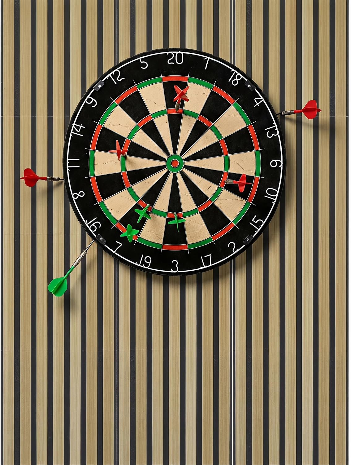 TEHAUX Felt Dart Board Wall Protector, Wood Grain Foldable Square Surround Protector Backing Tiles, 47.24" X 35.43" X 0.5" Dartboard Backboard with Adhesive Pads for Home & Basement & Garage Using