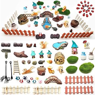 HYG Miniature Fairy Garden Accessories, Figurines, Landscape Set, Potted...