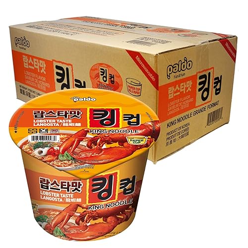 Paldo Fun Yum Fideos instantáneos de langosta con sopa caldo a base de sabor a mariscos de langosta el mejor estilo oriental taza coreana original Paldo Fun Yum Fideos instantáneos de langosta con sopa caldo a base de sabor a mariscos de langosta el mejor estilo oriental taza coreana original