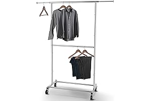 Double Rod Garment Rack: The Ultimate Laundry Room Hanging Solution