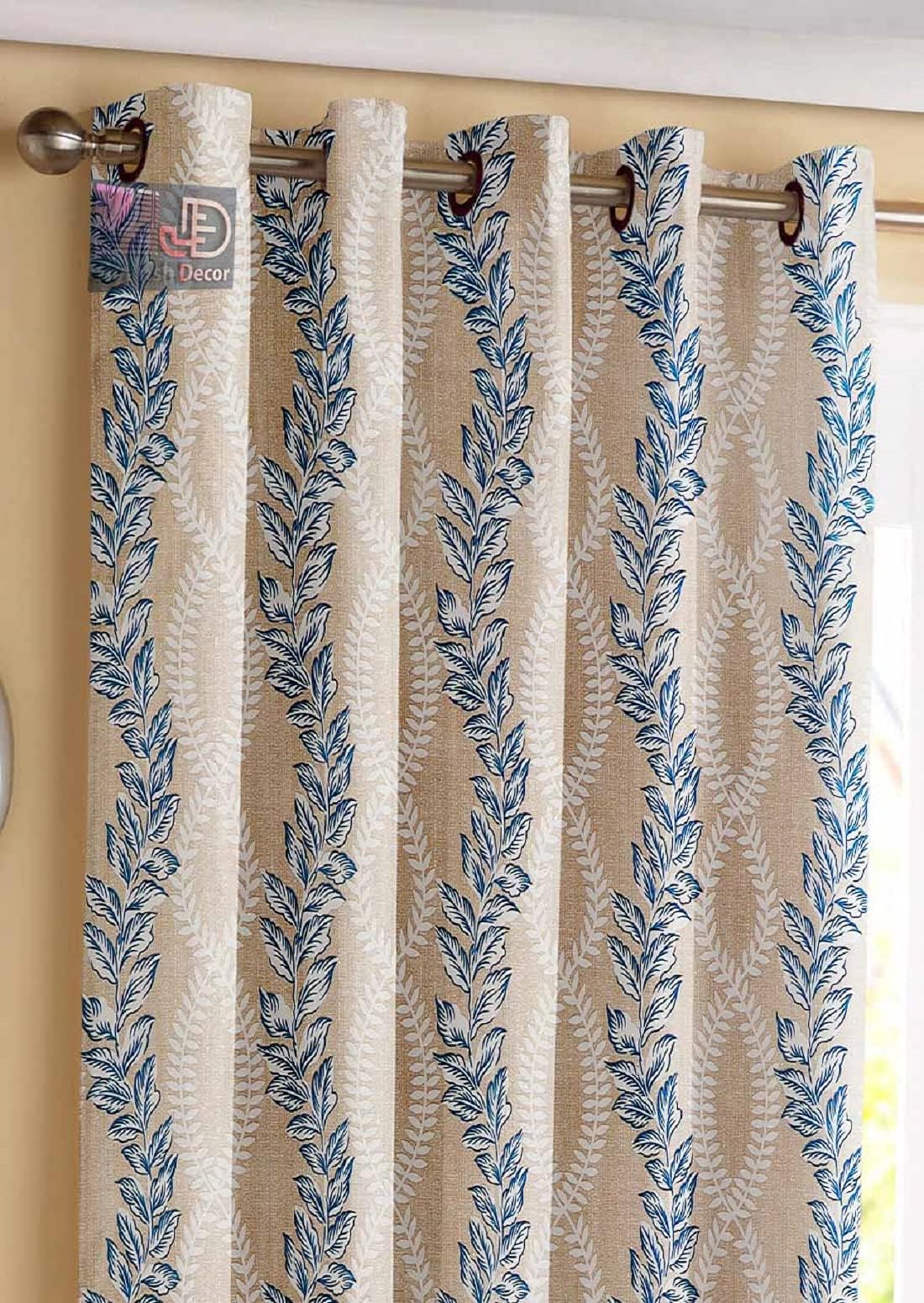 Jiyansh D�cor� Heavy Kitting Curtains Set of 2pc Eyelet (4 x 7, Aqua), grommets