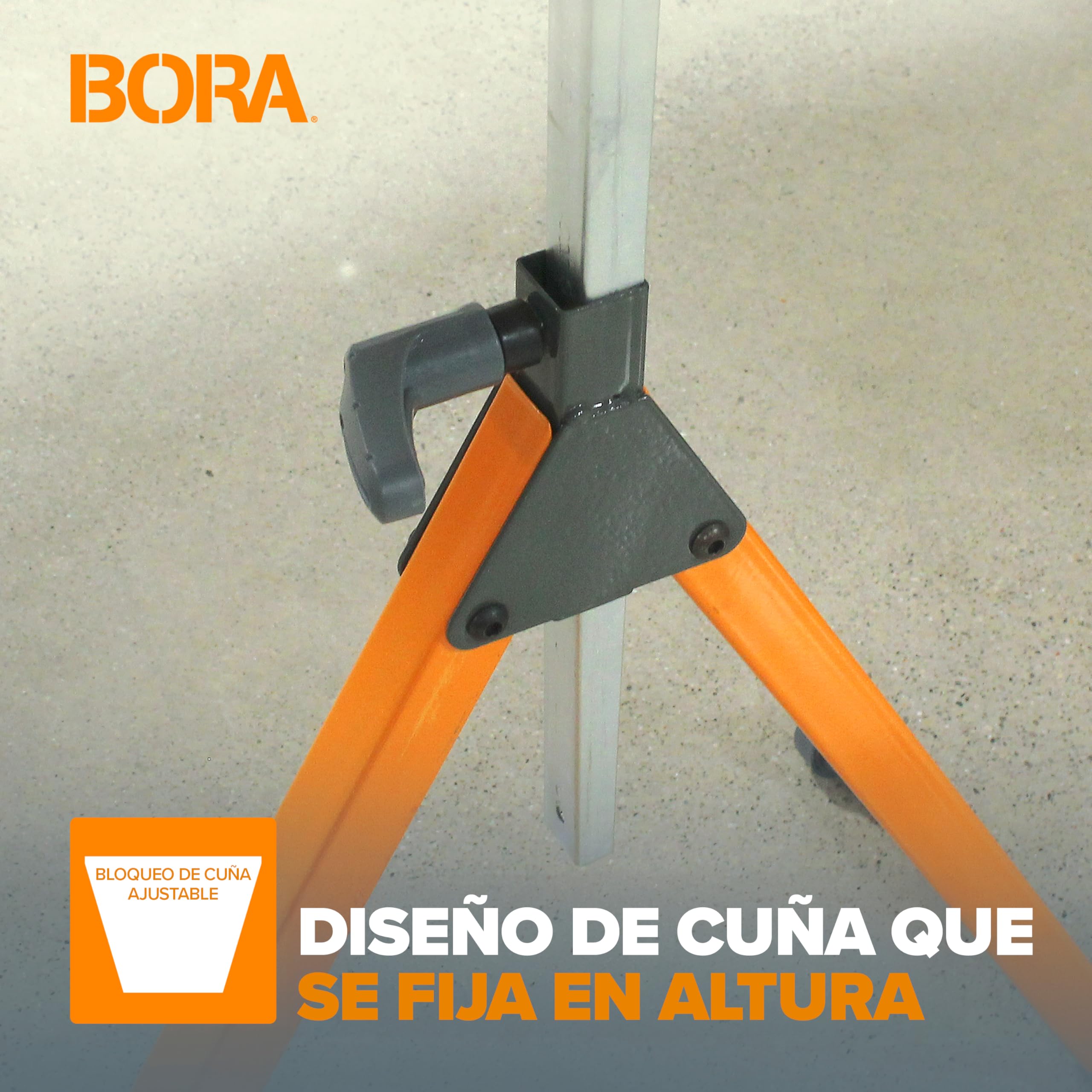 BORA A-Frame - Soporte de pedestal de tres funciones, rodamientos de bolas multidireccionales de 285 mm, altura ajustable (686-1111 mm), capacidad de peso de 136 kg, pies antideslizantes