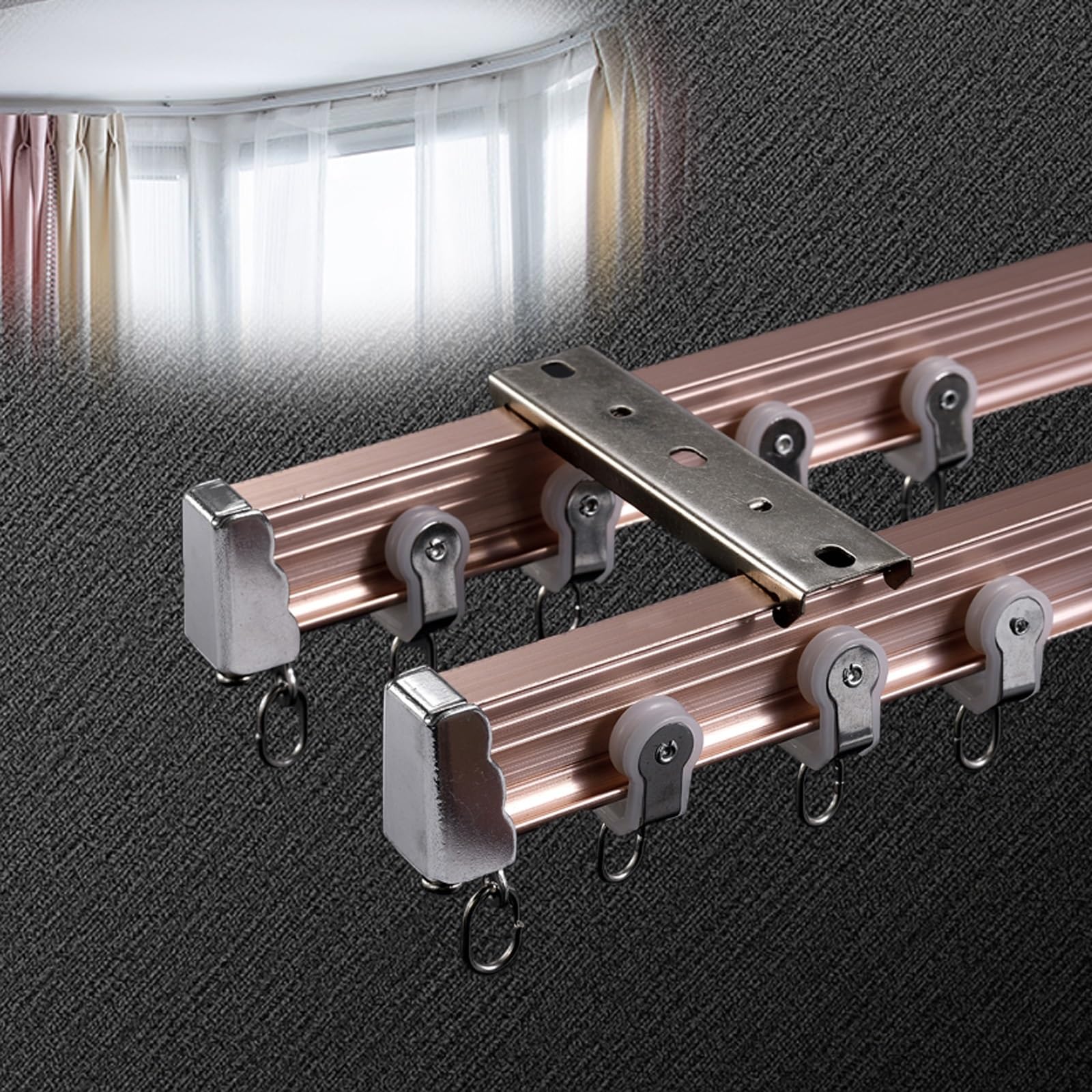 Plafond dubbele gordijnrail rail (3,6 m) Heavy Duty