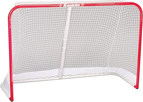 Miniatura 4 de Franklin Sports NHL - Portería de hockey callejero – Tamaño oficial portátil regulador de acero + portería de hockey sobre ruedas + red – 72 x 48