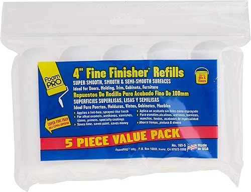 Miniatura 3 de FoamPRO 163, repuesto de rodillos finos de pintura de espuma de alta densidad con acabado fino, 2 unidades, 163-P